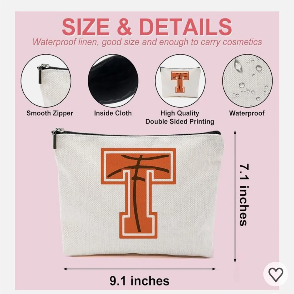 Stylish White and Orange Makeup Organizer